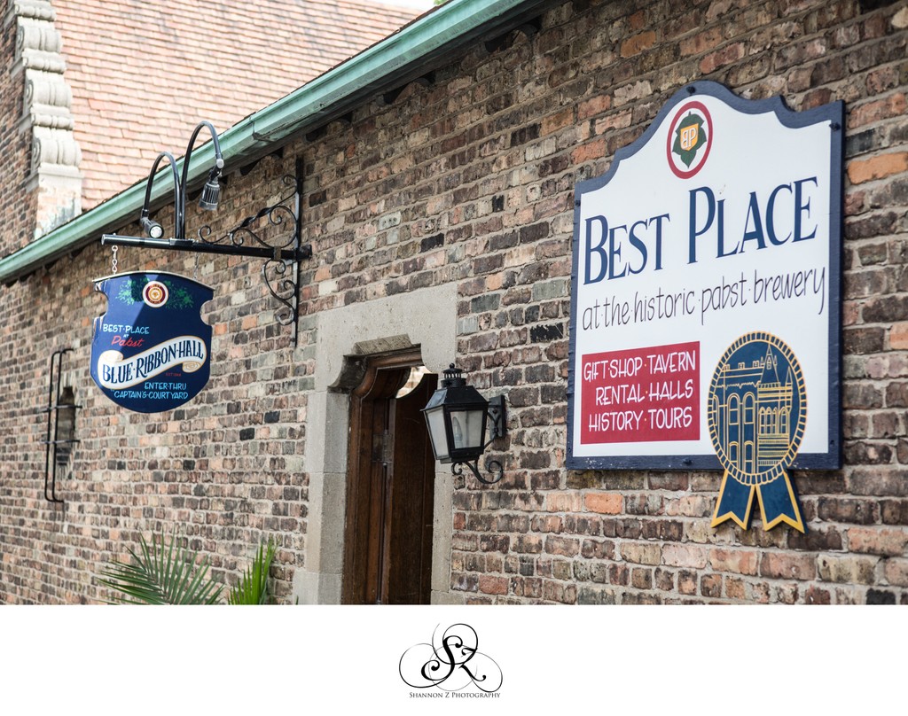 Historic Pabst Brewery Wedding: Signs