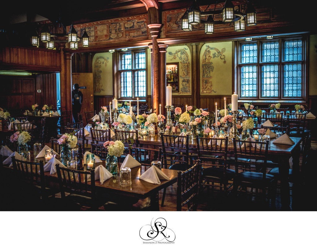 Historic Pabst Brewery Wedding: Reception Set Up