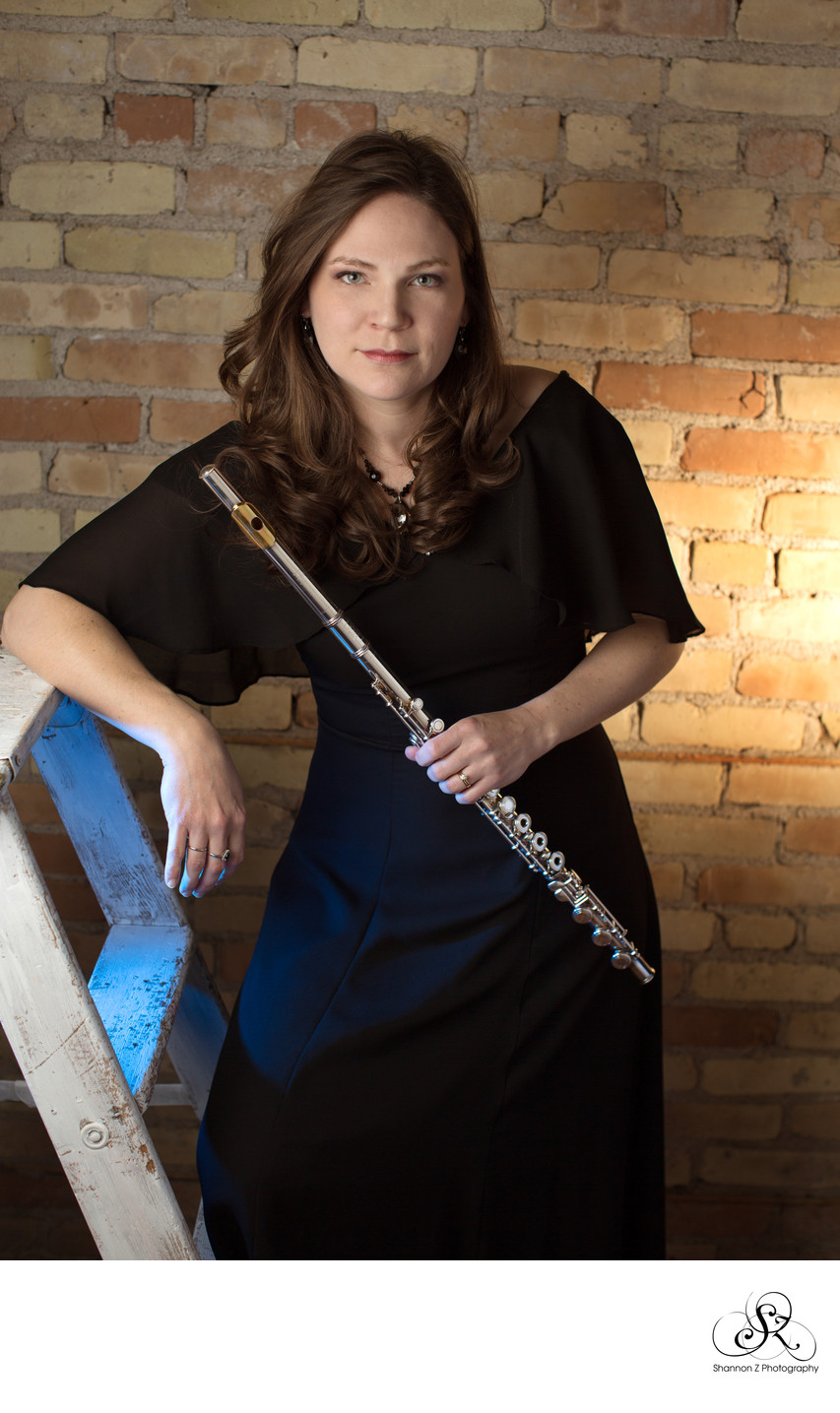 Flute player portrait