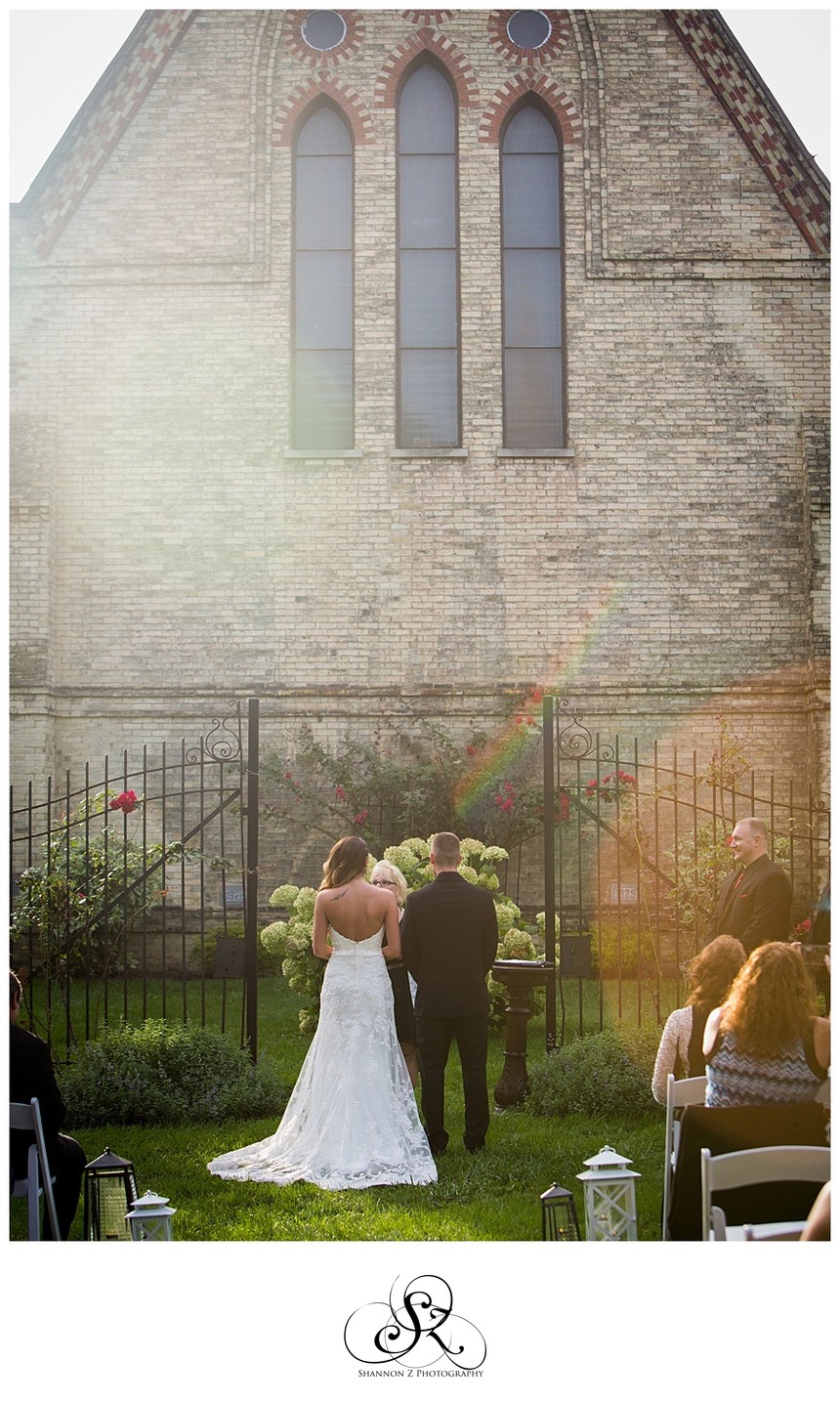 Wedding Ceremony with Rainbow: DeKoven Center