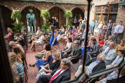 Historic Pabst Brewery Wedding: Courtyard Ceremony