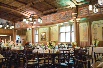 Historic Pabst Brewery Wedding: Blue Ribbon Hall Reception