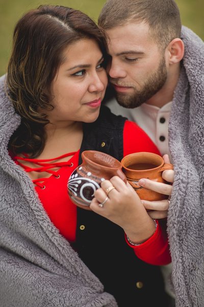 Couple Portraits: Engagement Photos with Mugs
