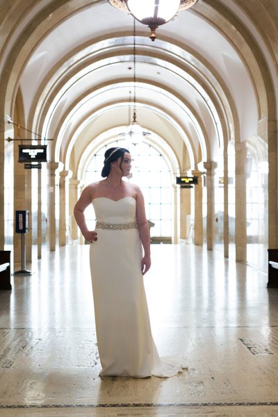 Milwaukee Courthouse Wedding: Bride Portrait