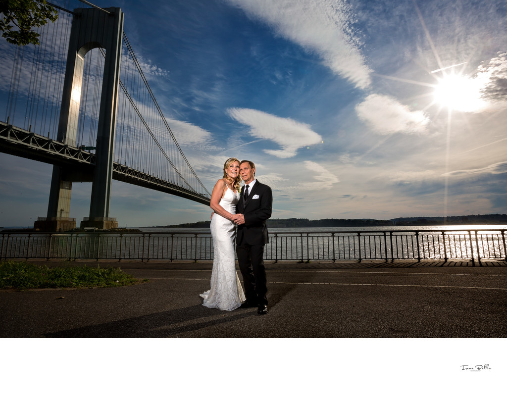 Bride and Groom Verrazano Bridge