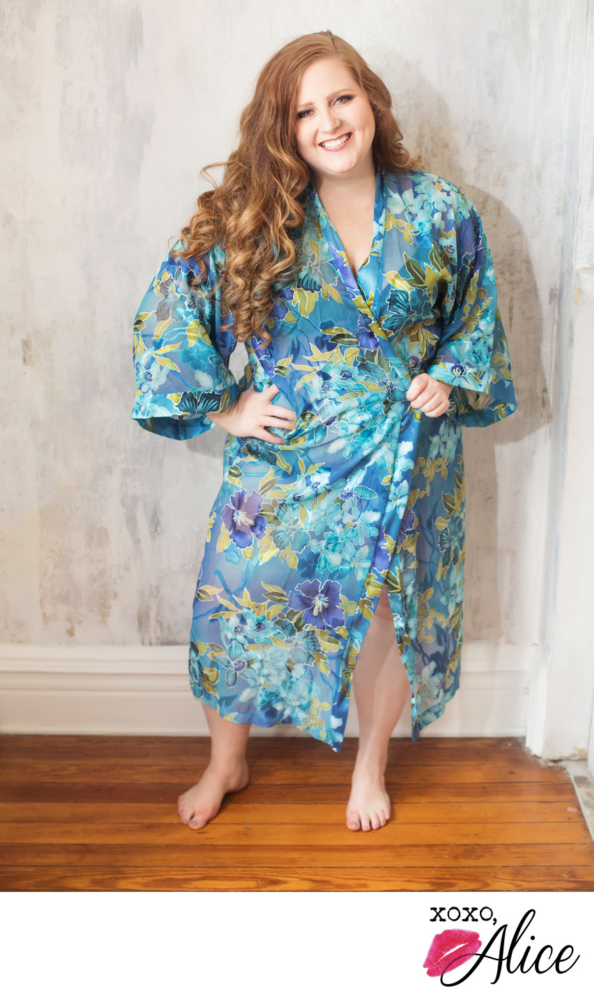 Borrow this beautiful Floral Robe for your glamour shot
