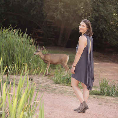 when a deer crashes your portrait session in colorado