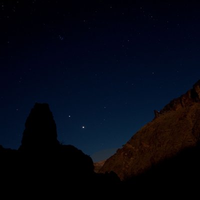 Dark nightscape in grand canyon national park