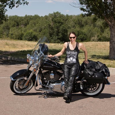 muscles and harley davidson motorcycle photos women