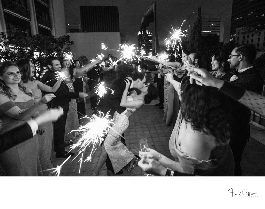 Sparkler Kiss at the Westgate Hotel