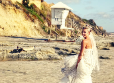 Bride Del Mar Beach Wedding Photography