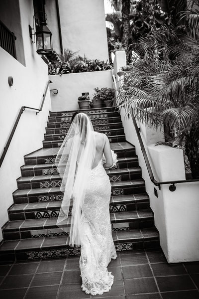 Back of dress shot La Jolla Wedding Photographer