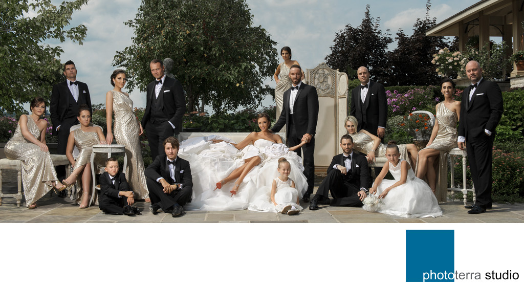 Bridal Party Outdoor Panorama