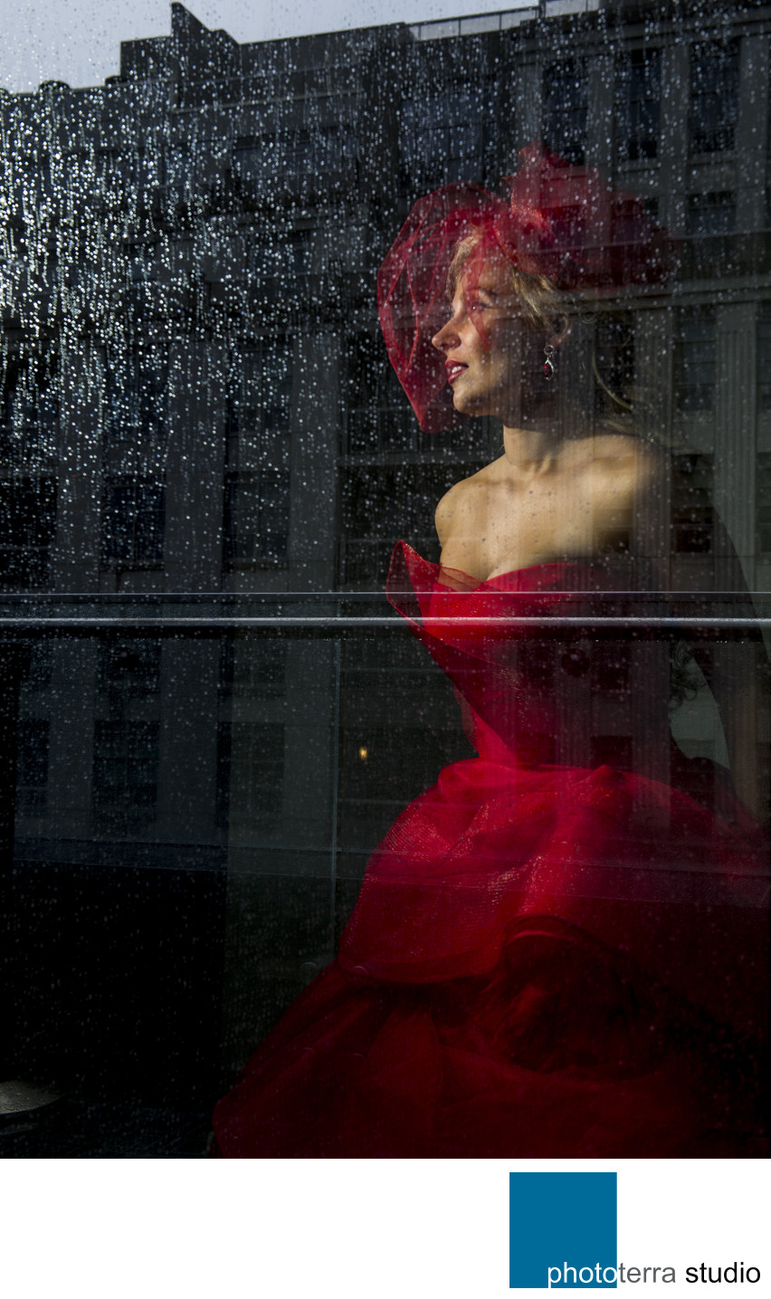 Bride in Red by Vera Wang