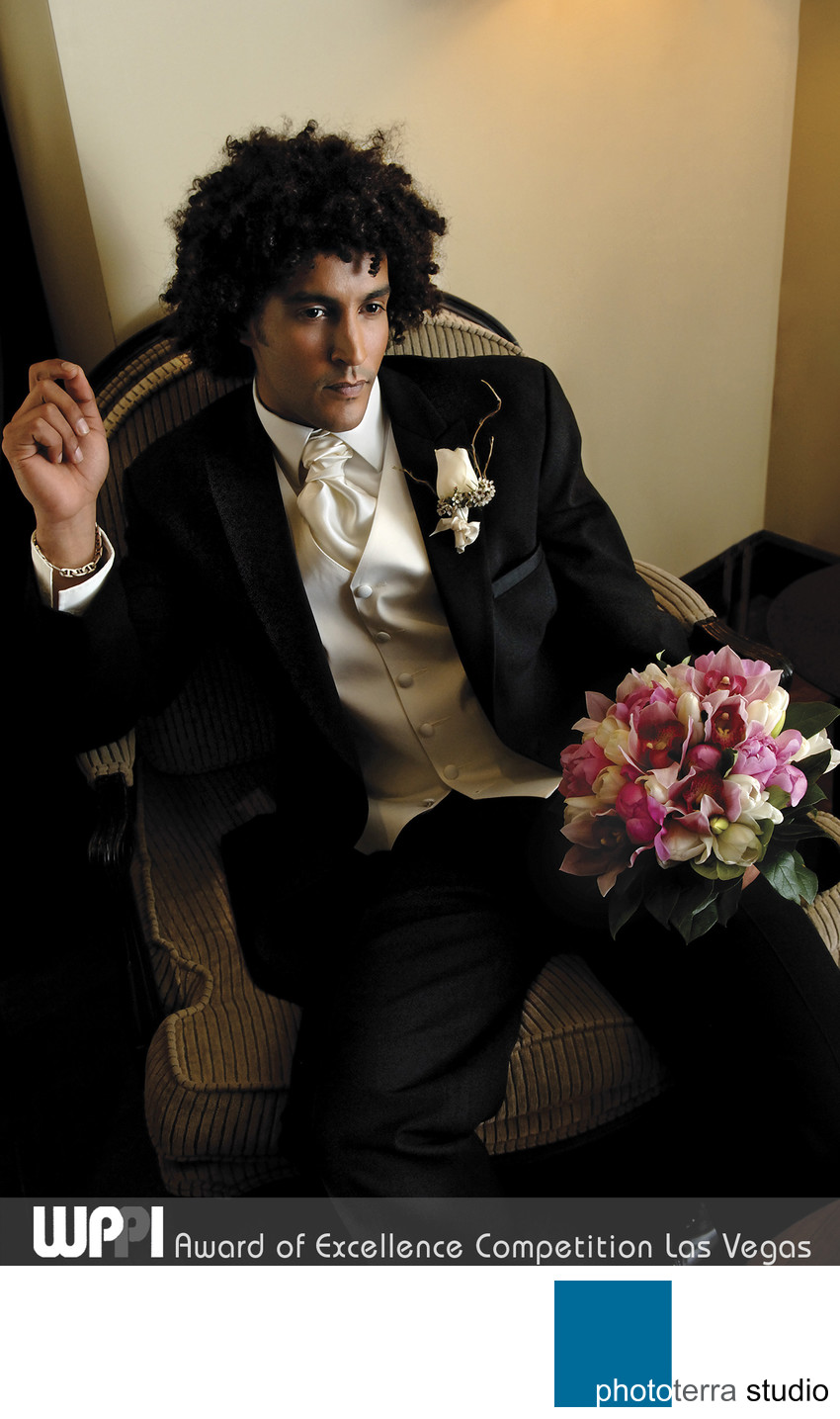 Groom with Flowers