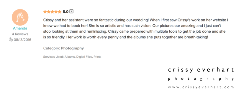 review from Amanda on Wedding Wire