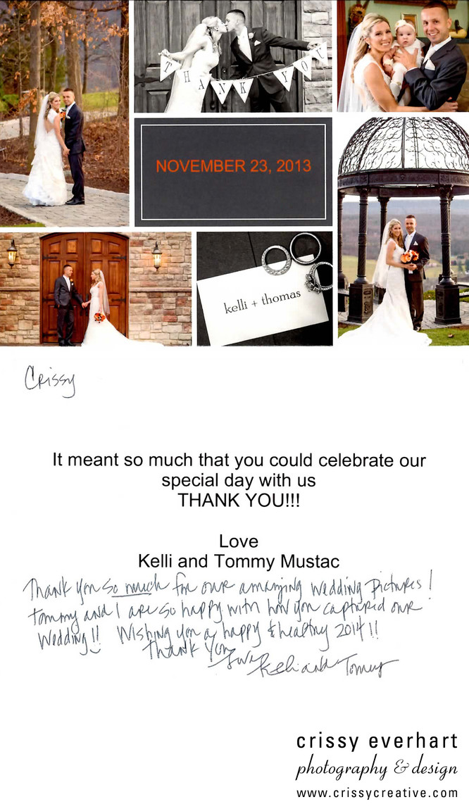 Stroudmoor Country Inn thank you note