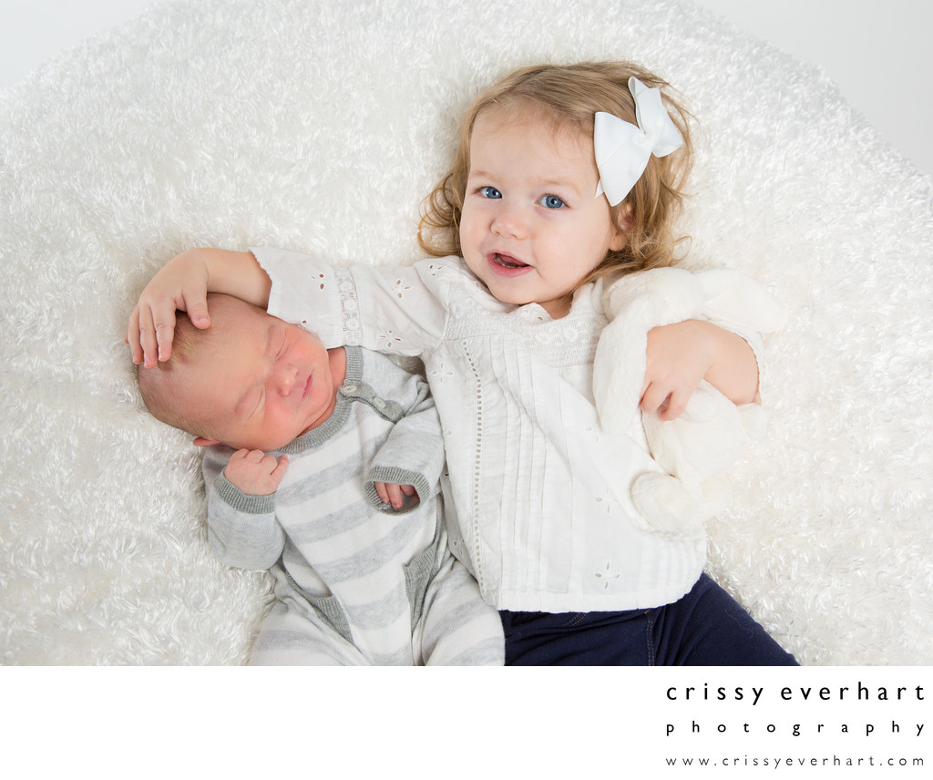 Toddler and Newborn Portrait Session