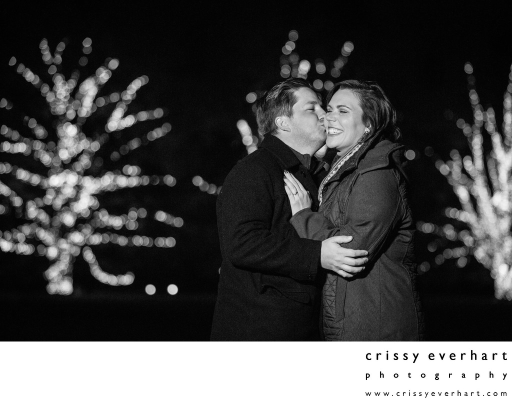 Christmas Proposal Photos at Longwood Gardens