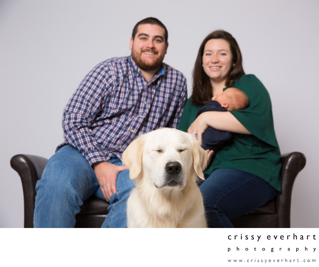 Newborn and Family Photos with Pets - Chester County