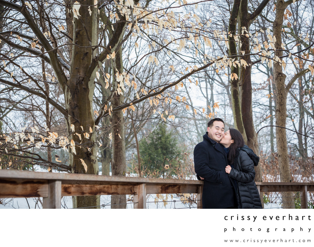 Engagement Photographer - Winter E-Session at Longwood