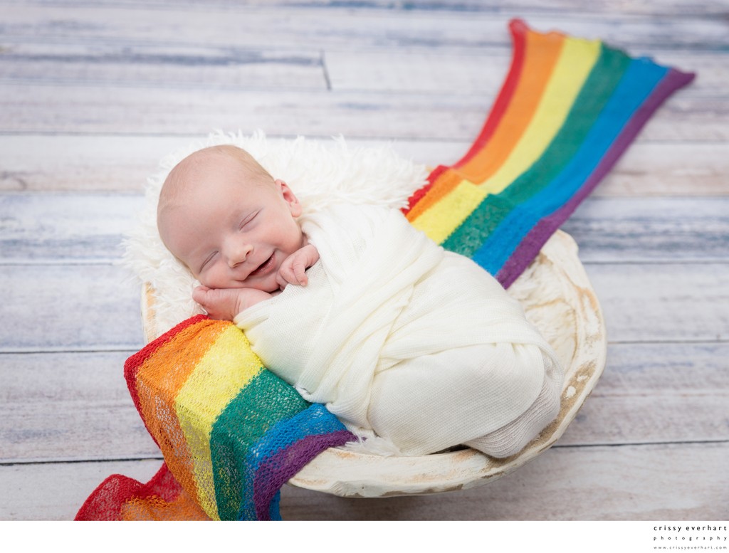 Smiling Rainbow Baby