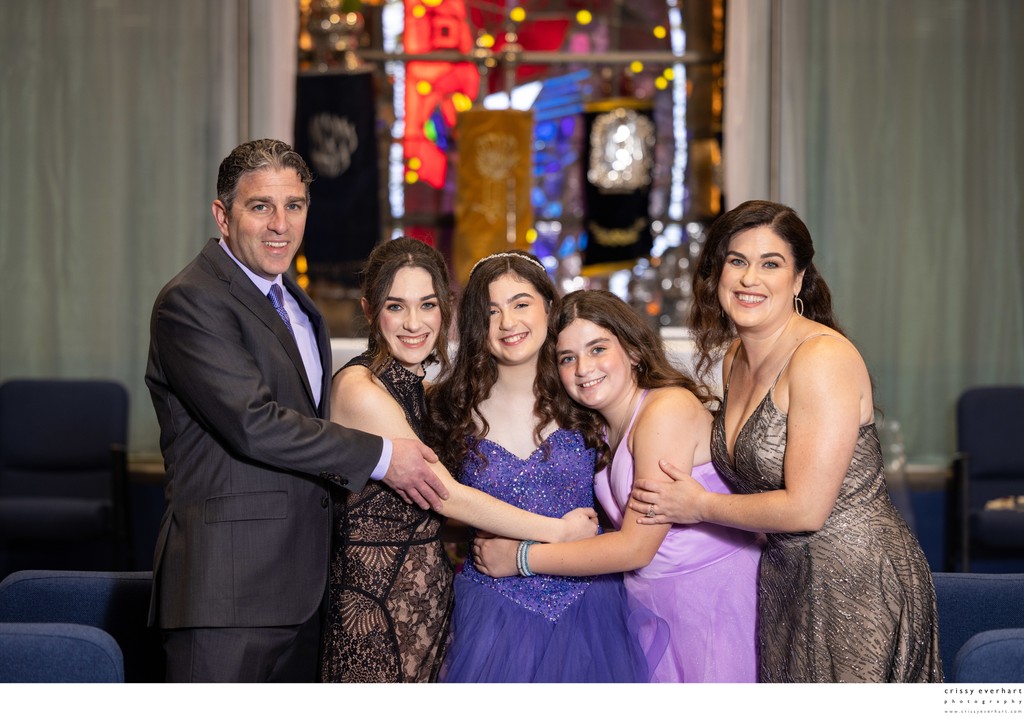 Family Photos Before Mitzvah Service