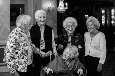 Five 100 Year Old Women at Birthday Party