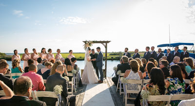 Maritime Museum Dock Wedding Ceremony on Long Island