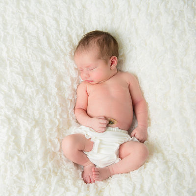 Newborn Baby Girl with Ruffled Diaper Cover