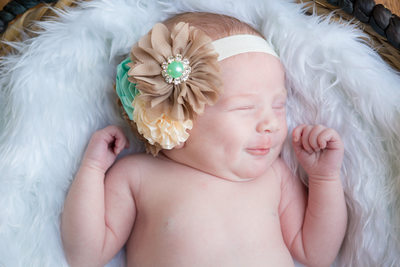 In Home Newborn Photographer - Sleepy Smiles