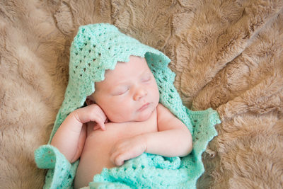 New Baby Photos - Great-Grandma's Blanket