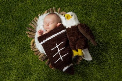 Philadelphia Eagles Sleeping Baby Newborn Photo