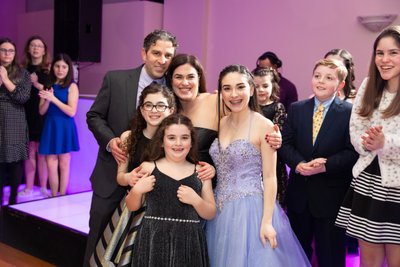 Family on Dance Floor at Daughter's Bat Mitzvah