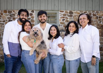Photos with Extended Family and Dog
