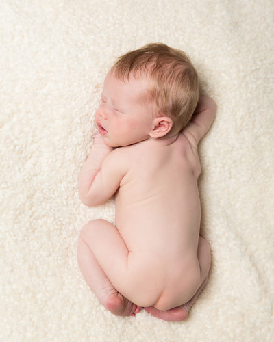 Naked Sleeping Baby - Newborn Studio Pictures