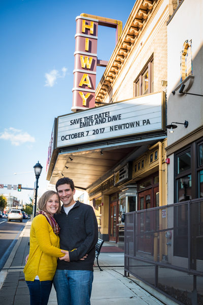 Hiway Theater Engagement Photos - Save the Date