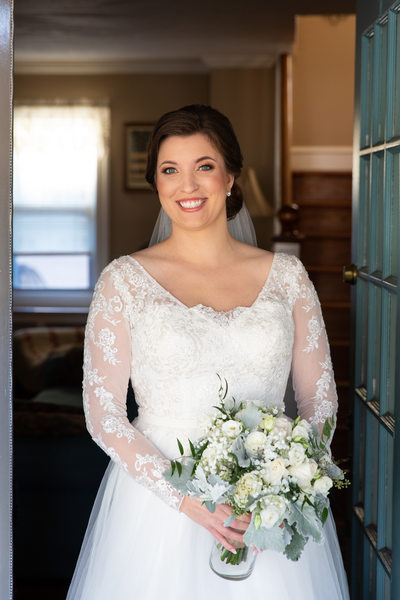 Bridal Portrait in Doorway - Wedding Prep Photos