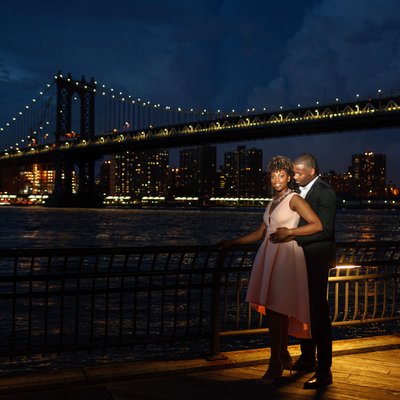 Evening Engagement Photography Dumbo Brooklyn