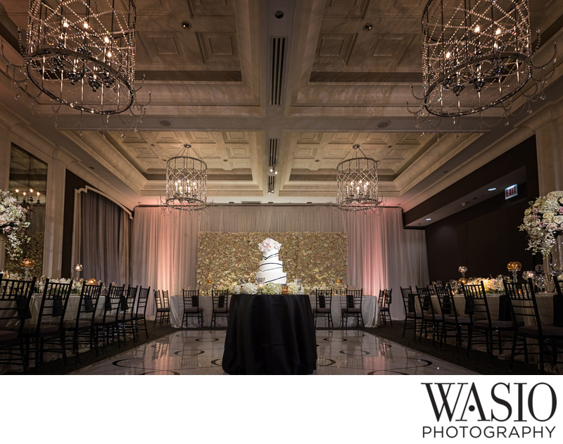 Waldorf Astoria Wedding Reception with Wedding Cake