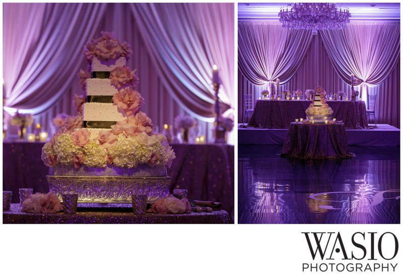 Purple-Rose-Decoration-Wedding-Cake