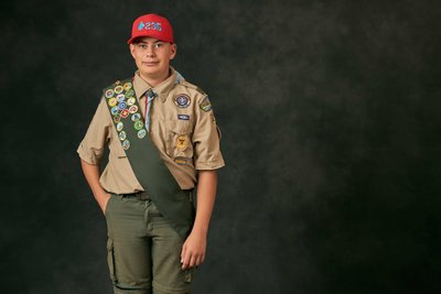 Boy Scout Studio Portrait