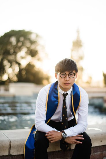 Fashionable Glasses, Watch & Tie for Grad Photos