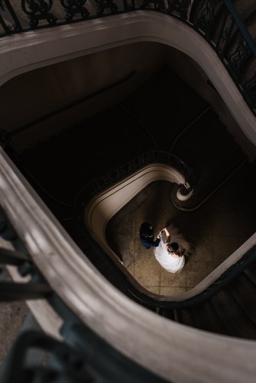 Wedding Dance at Spiral Staircase at Pasadena City Hall