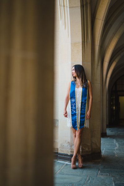 Elegant Architectural Portrait of Graduate at UCLA