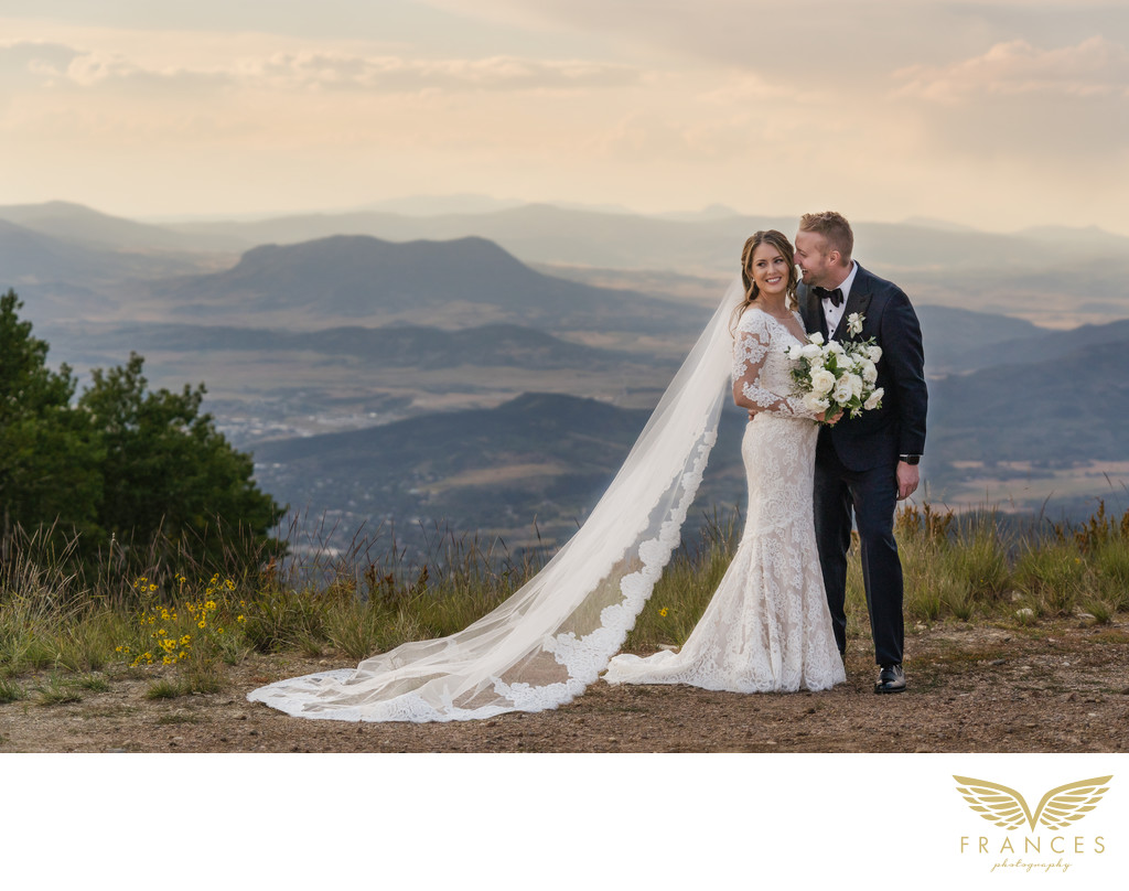 Bride and Groom Steamboat Springs Wedding Photographer
