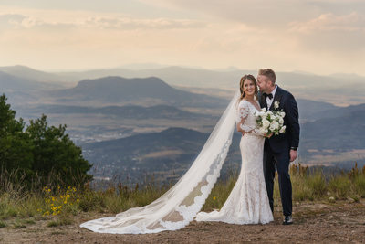 Bride and Groom Steamboat Springs Wedding Photographer