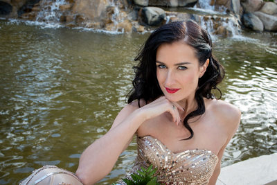 JW Marriott Las Vegas Wedding photographer | Close Up Photo of Bride with Beautiful Eyes | Las Vegas  Elopement | Images by EDI
