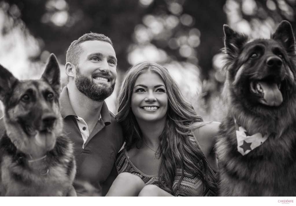 Lookout Mountain Dog Engagement photoshoot