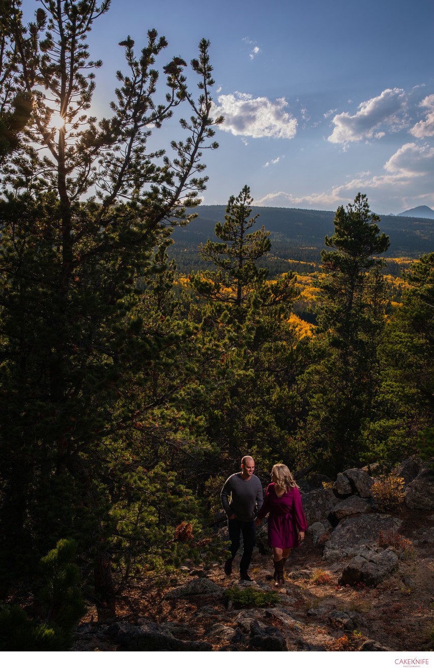 Nederland Colorado Fall Couples Engagement Shoot
